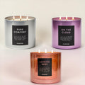 Soy Wax Blend Scented Candles, 14.5 oz, Set of 3, with Natural Essential Oils, Pure Comfort, Looking Rosy, on the Cloud