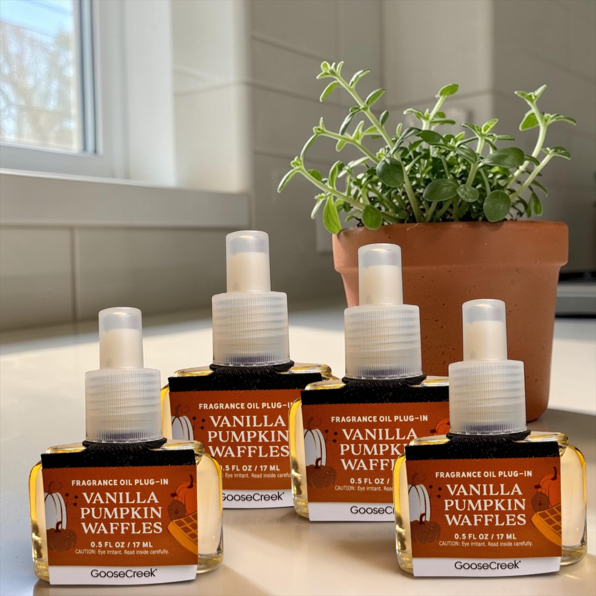 Vanilla Pumpkin Waffles Fragrance Oil Plug-In Refills, 0.5 FL OZ / 17 ML, 4 Pack