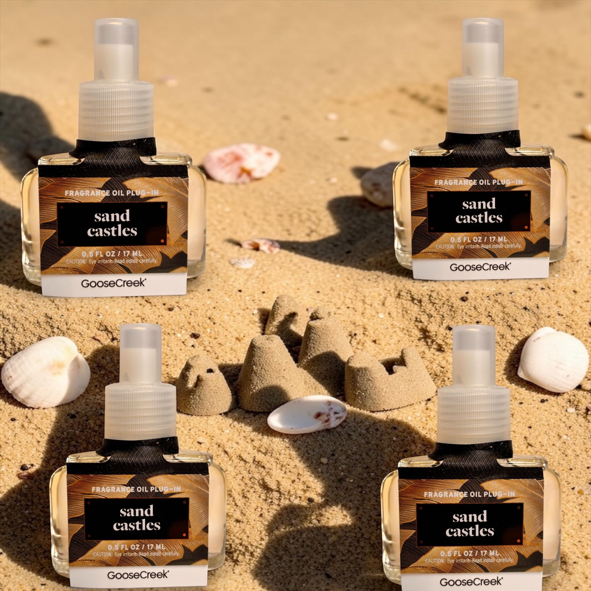 Sand Fragrance Oil Plug-In, 0.5 FL OZ, Orange Flower, Tropical Coconut, Ocean Shells
