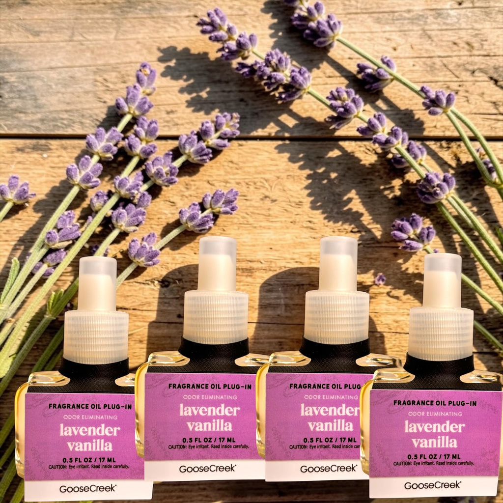 Lavender Vanilla Fragrance Oil Plug-In Refills, Odor Eliminating, 0.5 FL OZ, 4 Pack