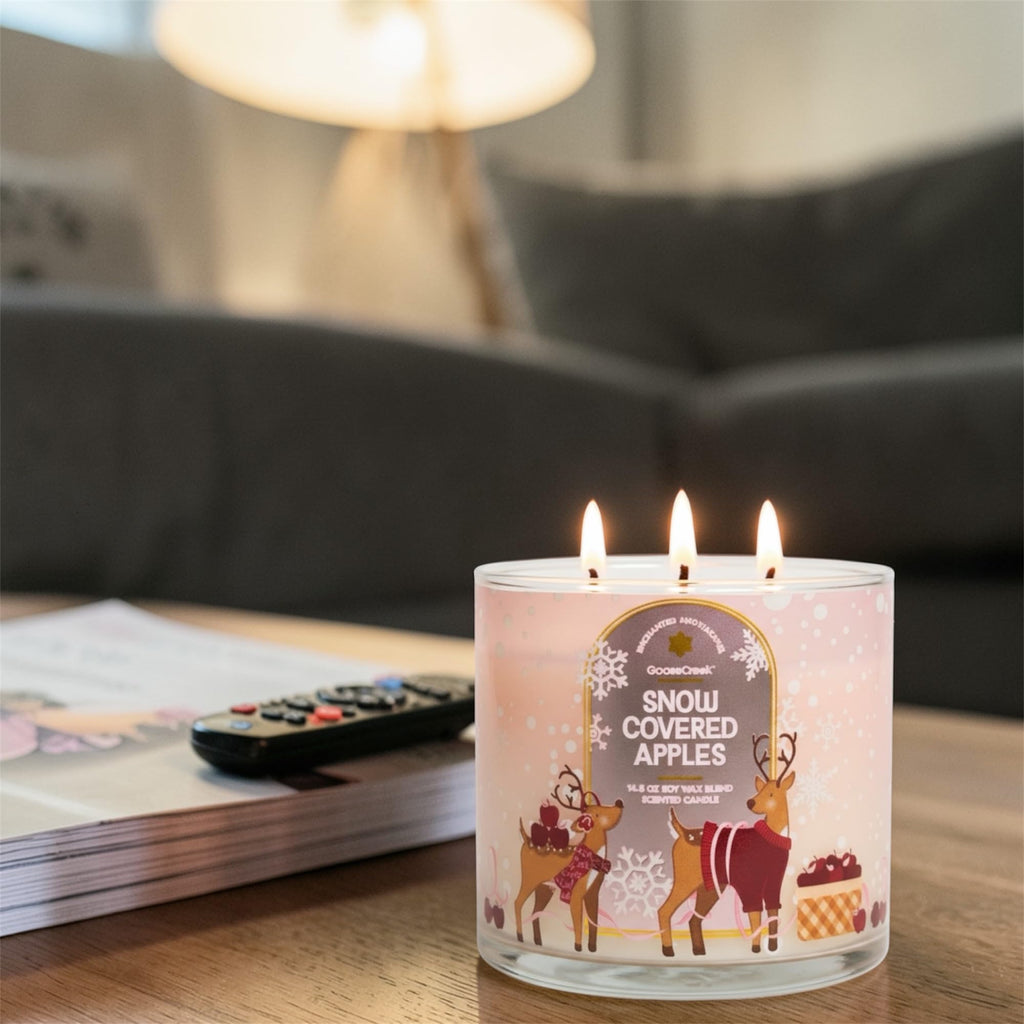 Snow Covered Apples Scented Candle, 3-Wick, Soy Wax Blend, 14.5 oz, Winter Delight