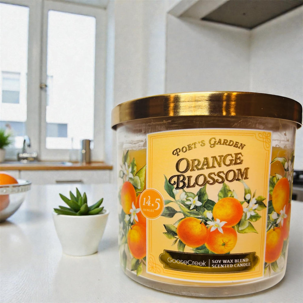 Goose Creek Poet's Garden Orange Blossom Scented Candle, Soy Wax Blend, 14.5 oz