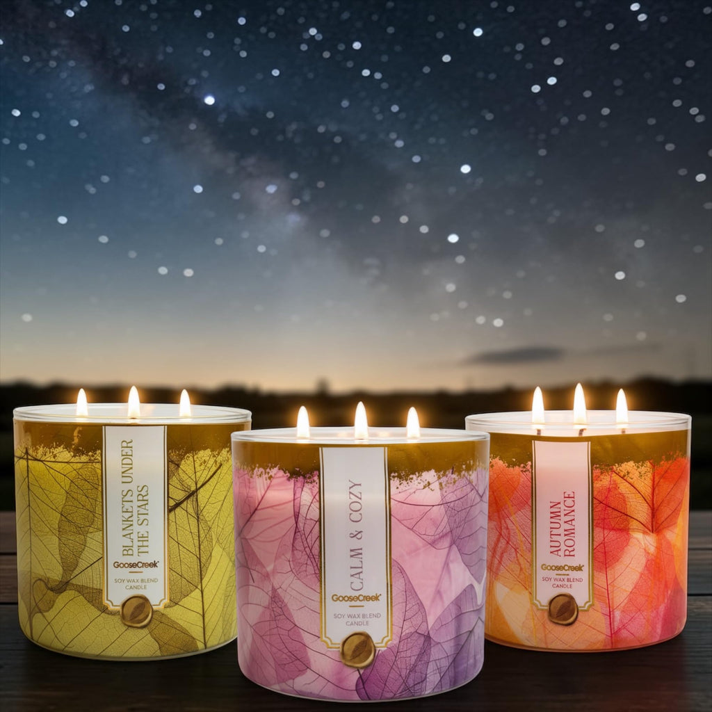 Blankets Under the Stars, Autumn Romance Scents Calm & Cozy Soy Wax Blend Candles, 3-Wick, 14.5 oz