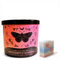 Butterfly Garden 3-Wick Candle with Artisan Bar Soap, 14.5 oz Soy Wax Blend, Apple Blossom, Jasmine & Coconut Milk