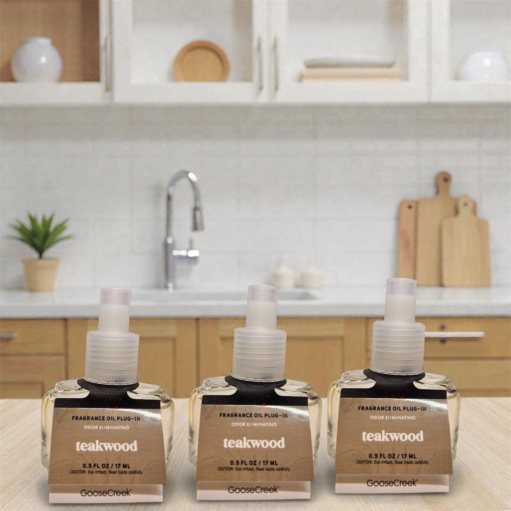 Teakwood Fragrance Oil Plug-In Refill, Odor Eliminating, 0.5 FL OZ / 17 ML