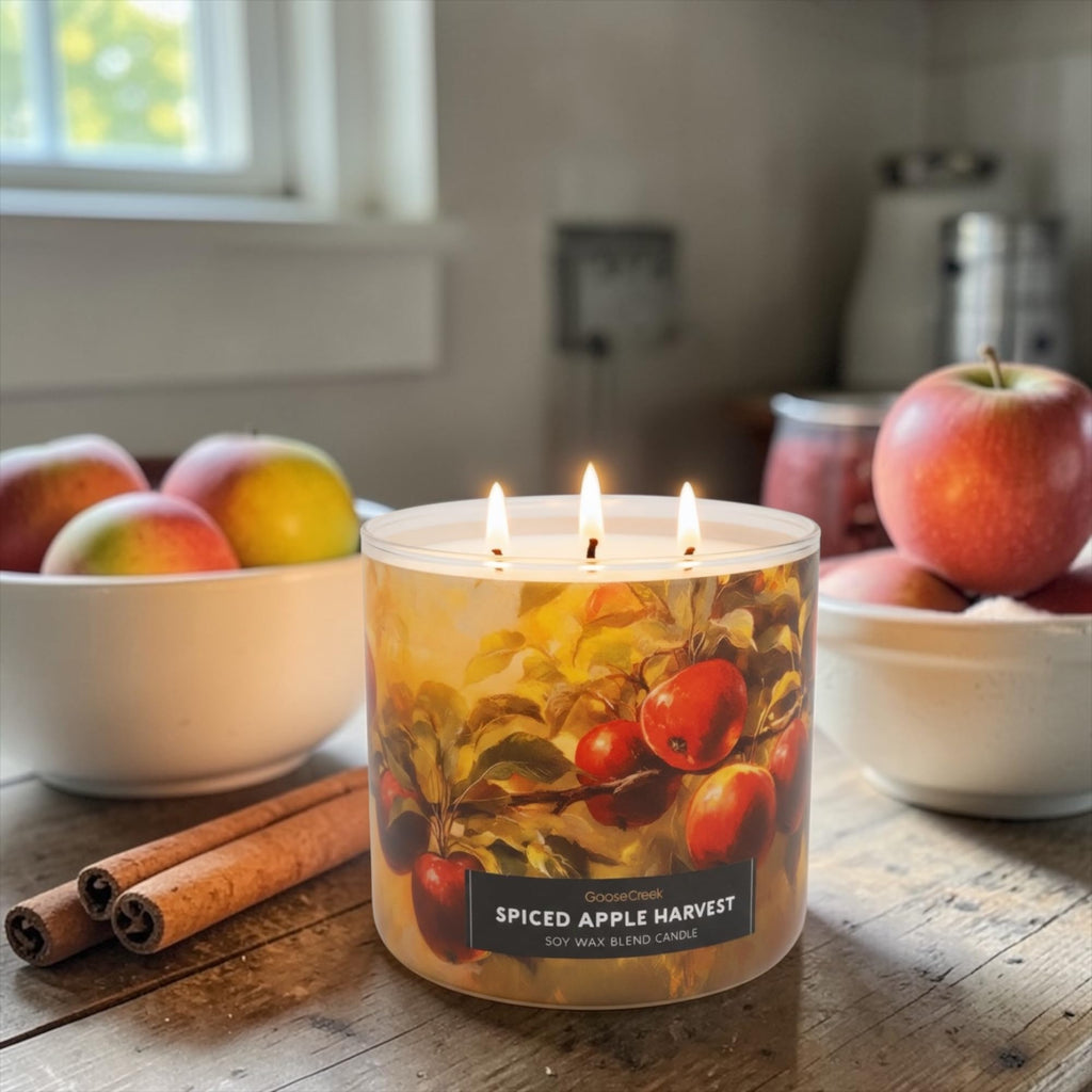 Spiced Apples Harvest Soy Wax Blend Candle, Honeycrisp Apples, Cinnamon Sticks, Clove Buds Scent