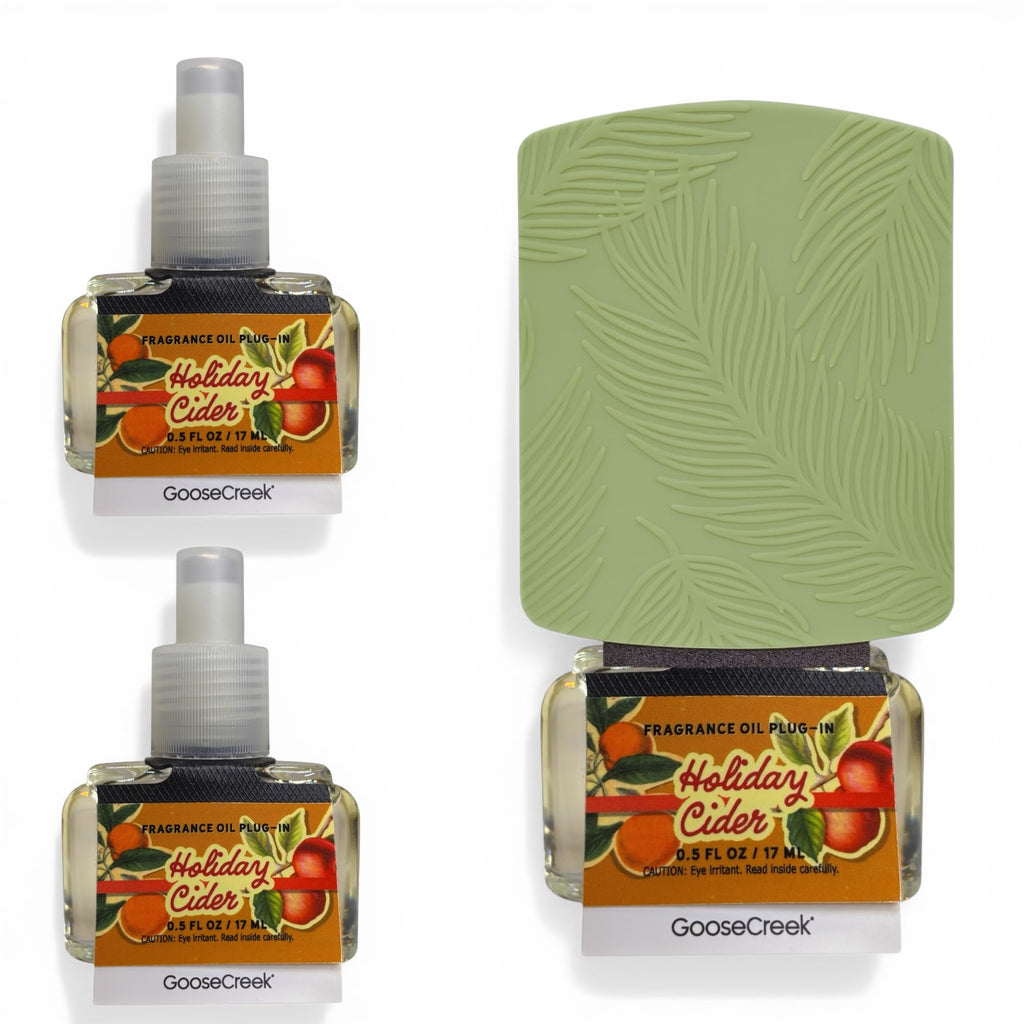 Goose Creek Holiday Cider Fragrance Oil Plug-In Refills, Orange Cinnamon Spice Scent, 0.8 FL OZ, 3 Pack