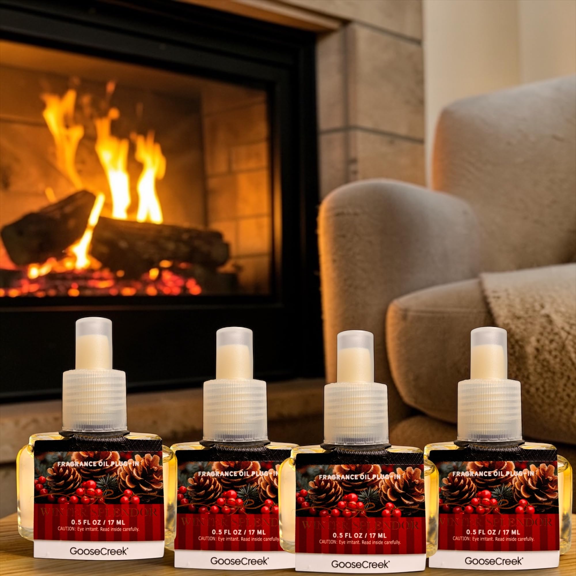 Fragrance Oil Plug-In, Winter Cedar Scent, 0.5 FL OZ / 17 ML