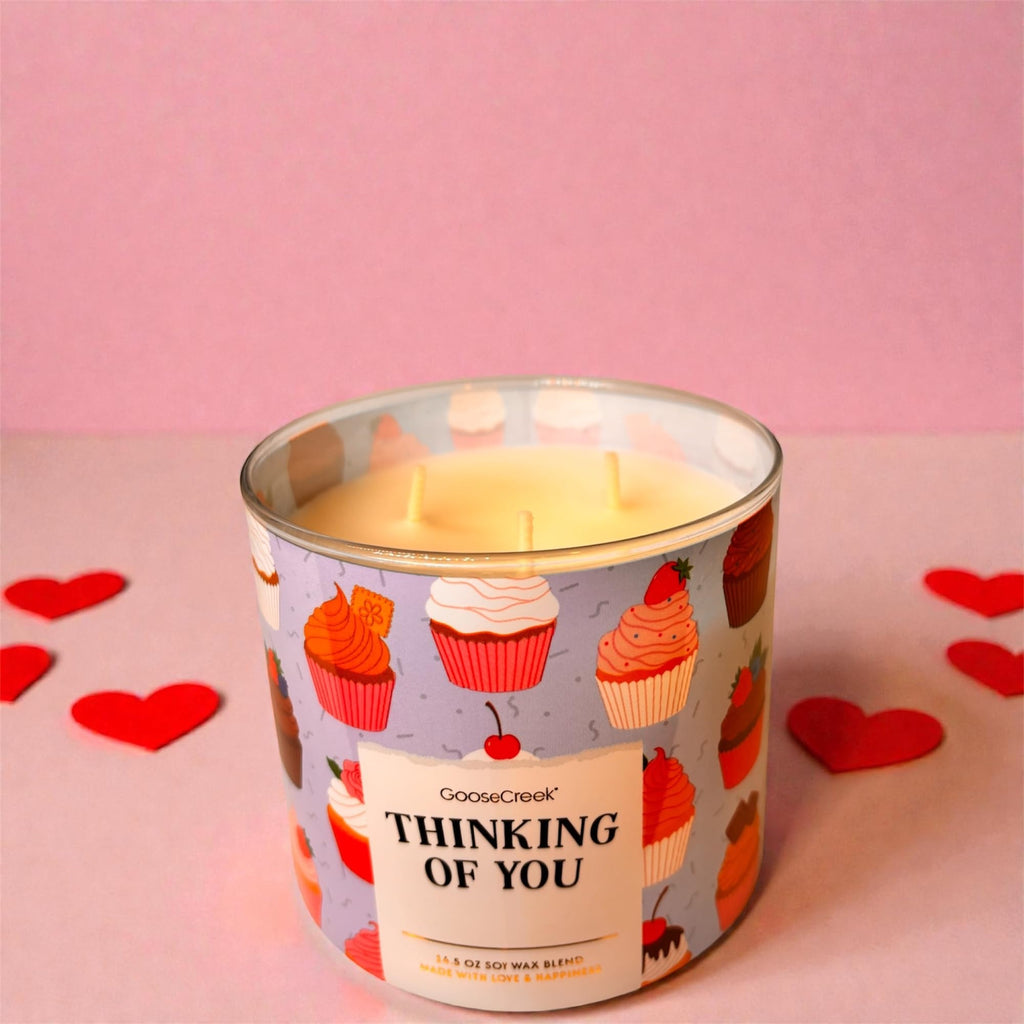 Thinking of You Candle, Soy Wax Blend, Cupcake Theme, 14.5 oz and Artisanal Shortcake soap as a Gift.
