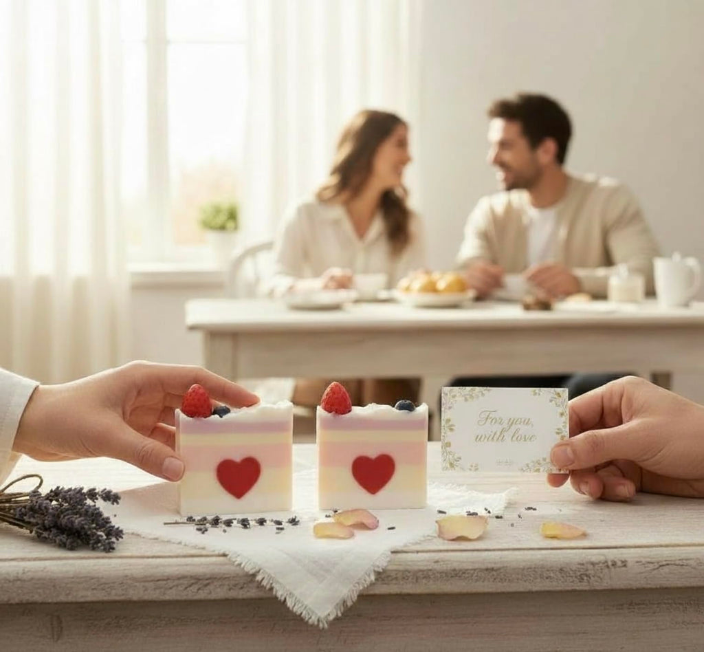 Handmade Artisan Soap Bars, Multi-Layered Decorative Design, Natural Bath Soap