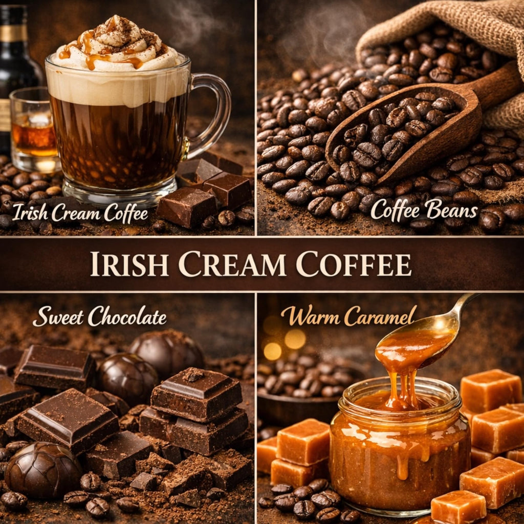 Irish & Cream Coffee Soy Wax Blend Candle, 14.5 oz, Coffee Beans, Sweet Chocolate, Warm Caramel Scent