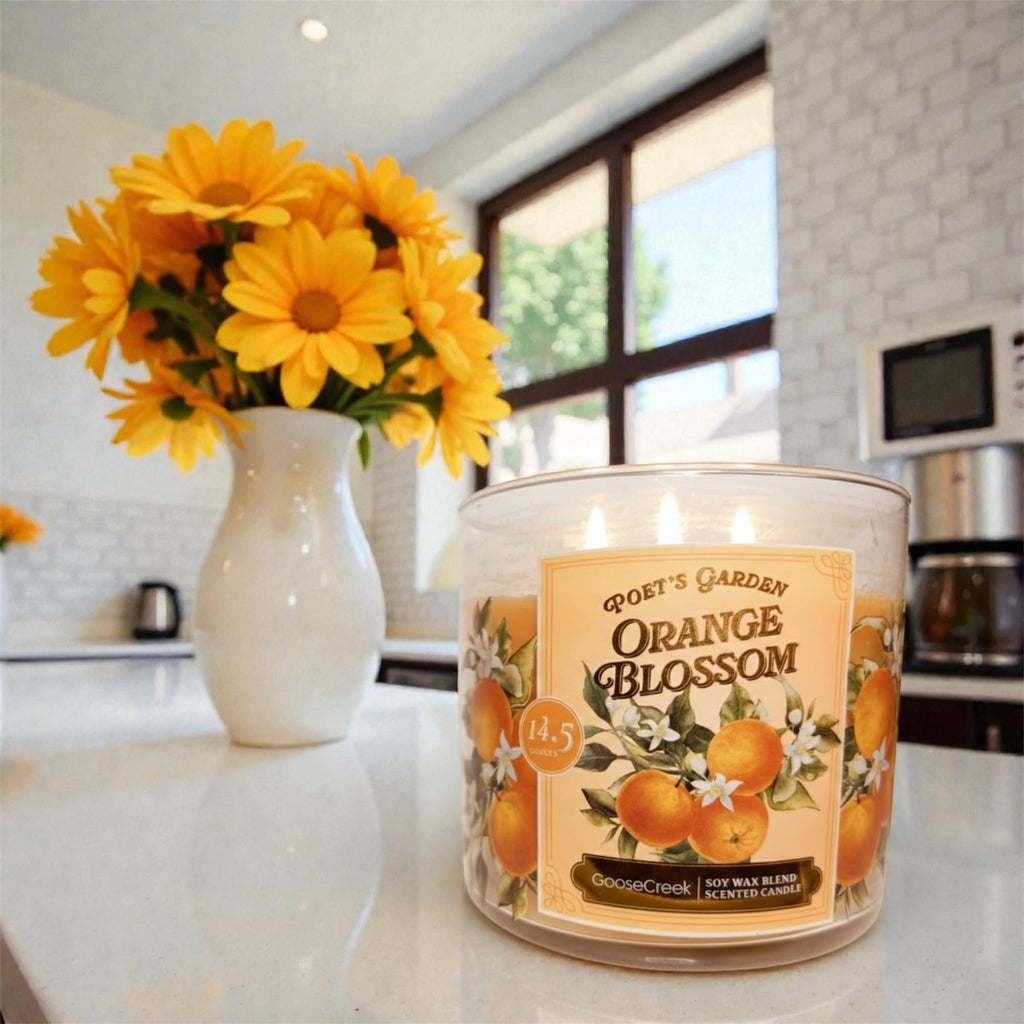 Goose Creek Poet's Garden Orange Blossom Scented Candle, Soy Wax Blend, 14.5 oz